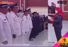 Wali Kota Bandarlampung Melantik Empat Pejabat Eselon II dalam Lingkungan Pemerintah Kota