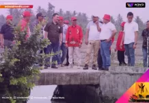 Bupati Lampung Selatan Meninjau Lokasi Jembatan Ambles di Desa Kedaung