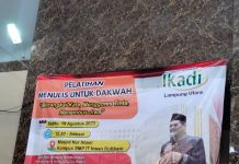 IKADI Lampung Utara Laksanakan Pelatihan Menulis Kerjasama Dengan Yayasan Ash-Shohwah Kotabumi