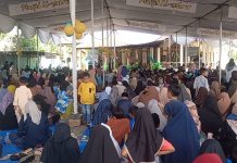 Ribuan Peserta Meriahkan Dongeng Akbar Bersama Kemuslimahan Al Mabrur Pringsewu.