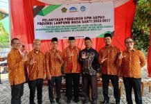 Pelantikan DPW AGPAII Provinsi Lampung, Abdul Hakim beri pesan pentingnya rasa ikhlas.