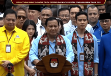 Prabowo bersama Gibran resmi mendaftarkan diri ke KPU RI sebagai Capres & Cawapres