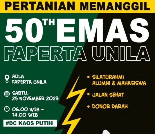 1024 Anggota Bergabung di WAG Reuni Faperta Unila, Rayakan Ulang Tahun Emas Undang Semua Alumni Kembali ke Kampus Reuni Faperta