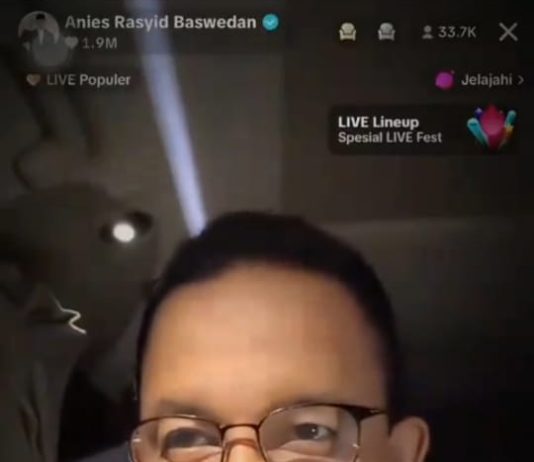 Anies Live Tiktok! Ratusan Ribu Warganet Antusias Menonton Live Tiktok