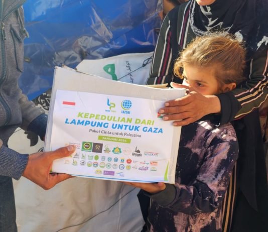 Masyarakat Lampung Kembali Salurkan Bantuan Paket Sembako ke Wilayah Rafah, Gaza Selatan Palestina
