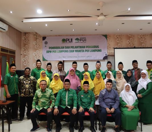 SAH! Pengurus Baru PUI Lampung Dilantik , DPP PUI Titipkan Semangat Da’wah dan Kolaborasi Untuk Memajukan Lampung