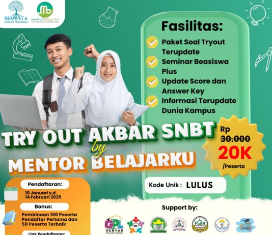 Try Out Akbar SNBT Bersama Mentor Belajarku: Solusi Persiapan Masuk Kampus Impian