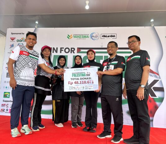 Charity Run For Palestina 2025, Ribuan Warga Lampung Satukan Langkah untuk Kemanusiaan