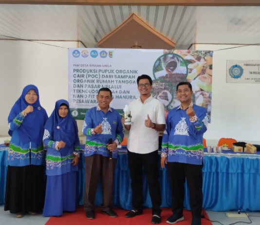 Unila Luncurkan Inovasi Pupuk Organik Cair Berbasis Bioenergi di Desa Hanura